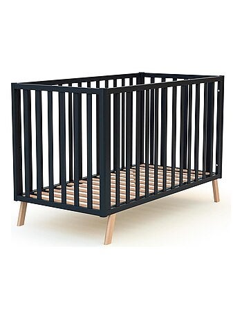 AT4 - Lettino bambini evolutivo KASA legno - Faggio verni - 60 x 120 - 125,50 x 64 x 81,50 cm