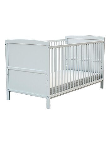 AT4 - Lettino bambini evolutivo LUNA legno - Bianco - 70 x 140 - 144 x 74,5 x 79 cm