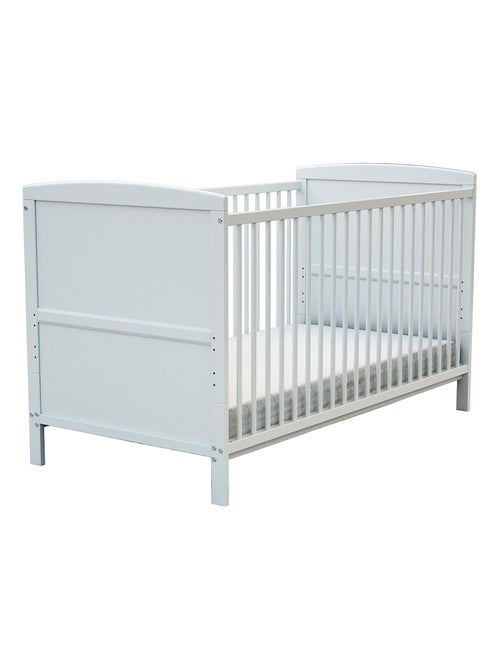 AT4 - Lettino bambini evolutivo LUNA legno - Bianco - 70 x 140 - 144 x 74,5 x 79 cm - Kiabi
