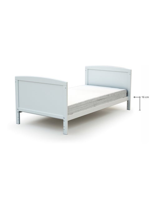 AT4 - Lettino bambini evolutivo LUNA legno - Bianco - 70 x 140 - 144 x 74,5 x 79 cm - Kiabi