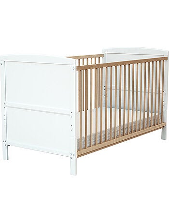AT4 - Lettino bambini evolutivo LUNA legno - Bianco - 70 x 140 - 144 x 74,5 x 79 cm