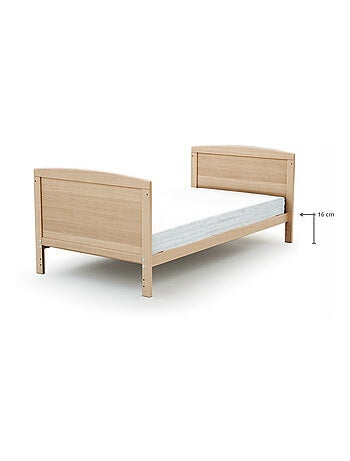 AT4 - Lettino bambini evolutivo LUNA legno - Bianco - 70 x 140 - 144 x 74,5 x 79 cm