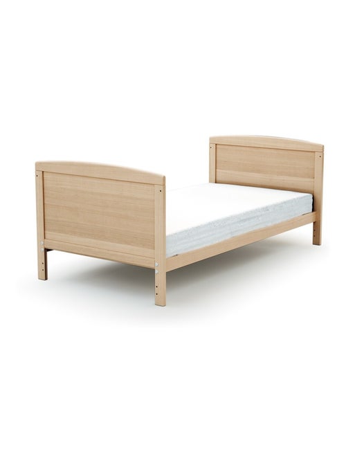 AT4 - Lettino bambini evolutivo LUNA legno - Faggio verni- 70 x 140 - 144 x 74,5 x 79 cm - Kiabi