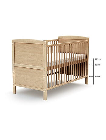 AT4 - Lettino bambini evolutivo LUNA legno - Faggio verni