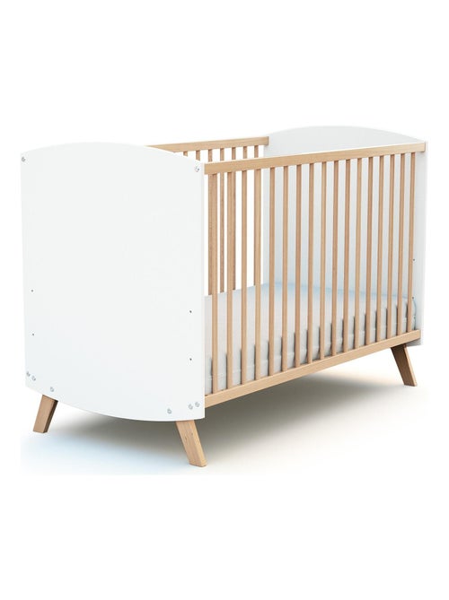 At4 - lettino bambini legno - bianco - 60 x 120 - 123 x 64 x 85 cm - Kiabi