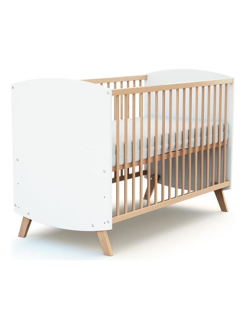 At4 - lettino bambini legno - bianco - 60 x 120 - 123 x 64 x 85 cm - Kiabi