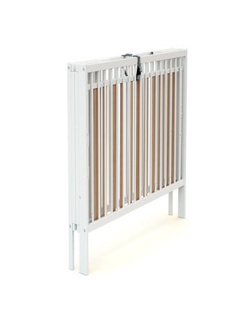 AT4 - Lettino bambini pieghevole FOLDO legno - Faggio verni - 60 x 120 - 124 x 64 x 82 cm