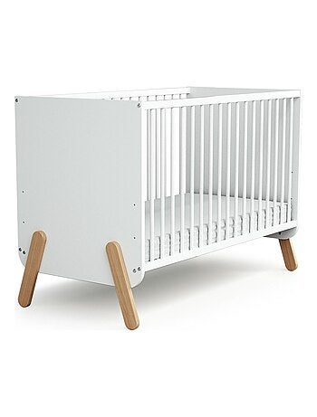 At4 - lettino bambini pirate legno - bianco/faggio - 60 x 120 - 127 x 64 x 88 cm