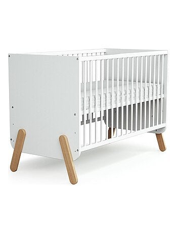At4 - lettino bambini pirate legno - bianco/faggio - 60 x 120 - 127 x 64 x 88 cm