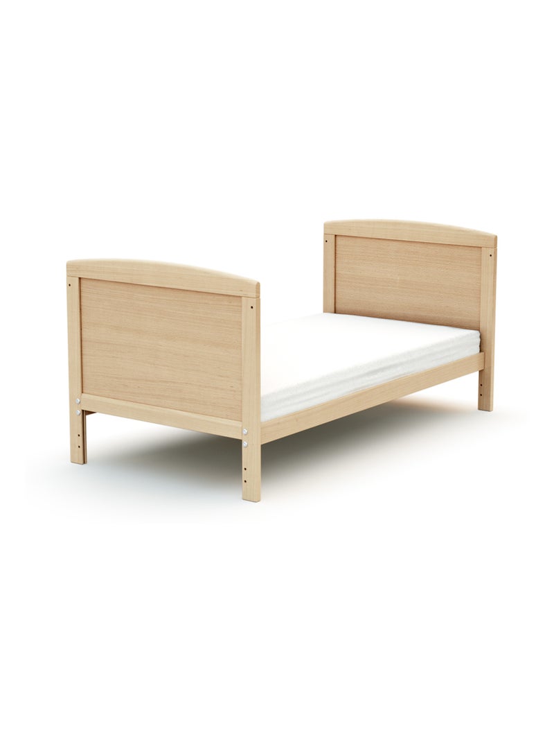 AT4 - Lettino con sponde regolabile con materasso LUNA legno - Faggio verni Beige chiaro - Kiabi
