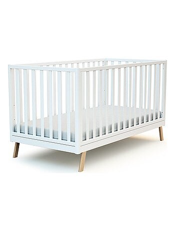 AT4 - Lettino convertibile KASA legno - Bianco- 70 x 140 - 146 x 74.50 x 83 cm