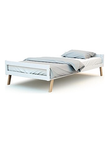 AT4 - Lettino convertibile KASA legno - Bianco- 70 x 140 - 146 x 74.50 x 83 cm