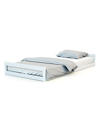 AT4 - Lettino convertibile KASA legno - Bianco- 70 x 140 - 146 x 74.50 x 83 cm