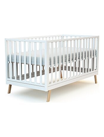 AT4 - Lettino convertibile KASA legno - Bianco- 70 x 140 - 146 x 74.50 x 83 cm