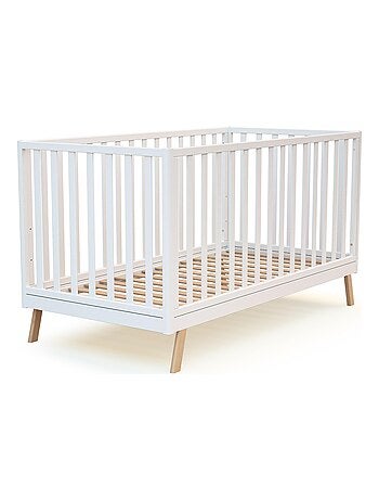 AT4 - Lettino convertibile KASA legno - Bianco- 70 x 140 - 146 x 74.50 x 83 cm