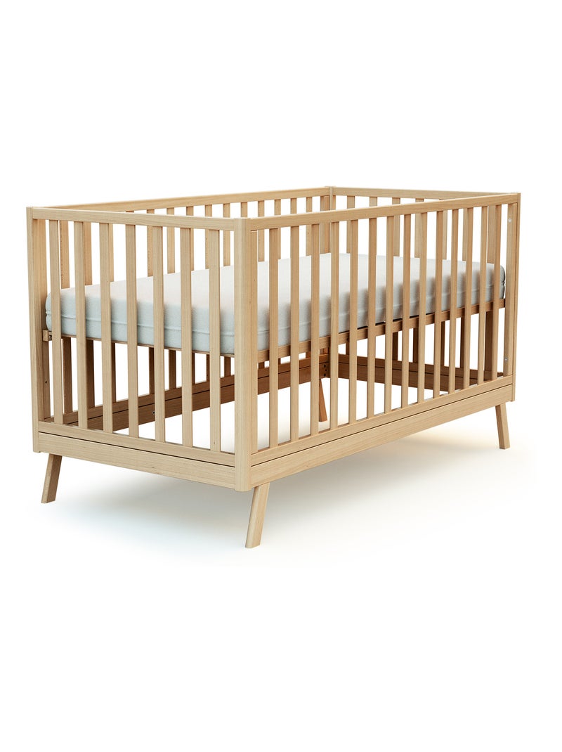 AT4 - Lettino convertibile KASA legno - Faggio verni- 70 x 140 - 146 x 74.50 x 83 cm Beige chiaro - Kiabi