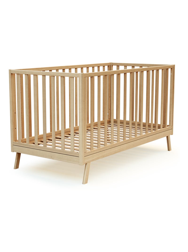 AT4 - Lettino convertibile KASA legno - Faggio verni- 70 x 140 - 146 x 74.50 x 83 cm Beige chiaro - Kiabi