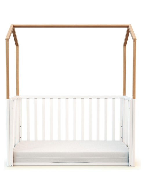 AT4 - Lettino forma di casa trasformabile KASA legno - Bianco/Faggio natural - Kiabi