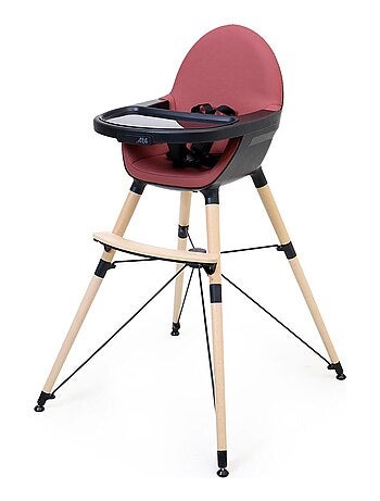 AT4 - Prolunga per seggiolone pappa bambini CONFORT - Nero/Bordeaux- 67 x 3 x 3 cm