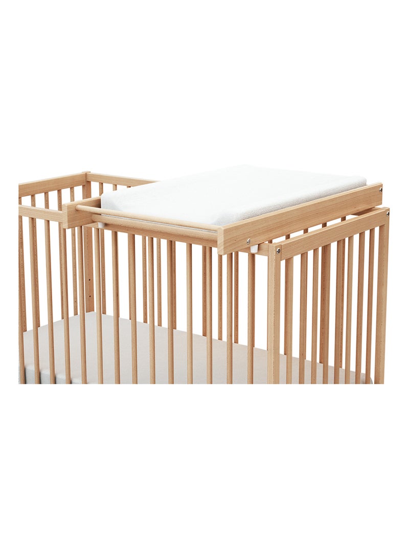 AT4 - Ripiano fasciatoio rimovibile per lettino MONA legno - Faggio verni - 60x120/70x140 cm Beige chiaro - Kiabi