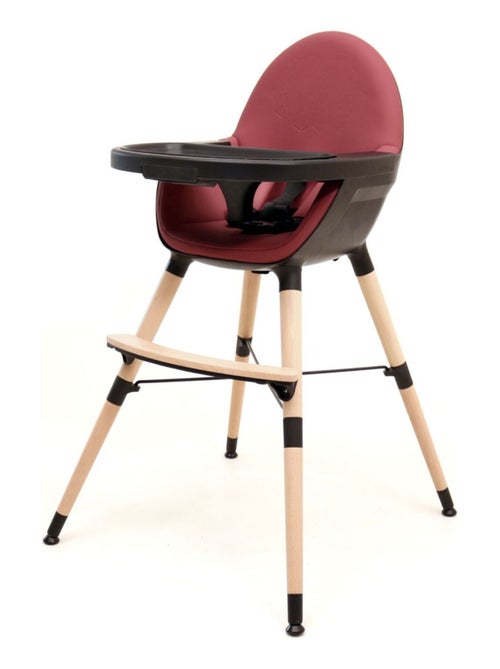 AT4 - Seggiolone pappa evolutivo CONFORT - Bordeaux/Nero - 64,50 x 60 x 109 cm - Kiabi