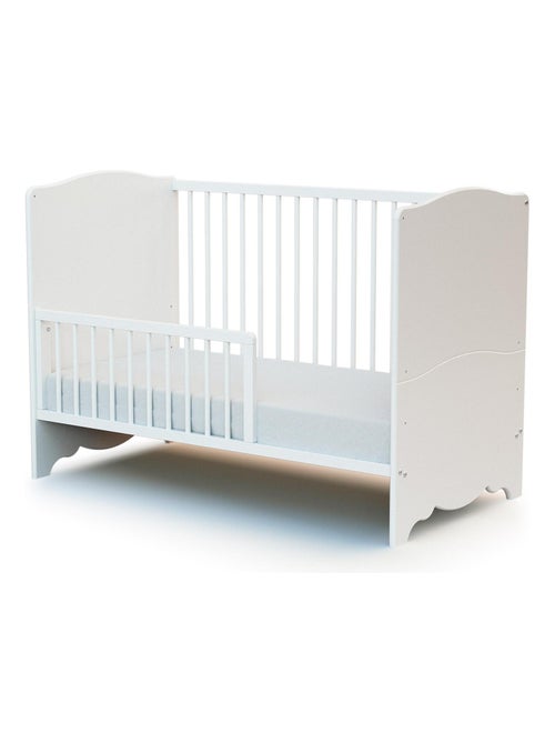 AT4 - Sponda lettino bambini ESSENTIEL legno - Bianco - 119,6 x 4 x 32 cm - Kiabi