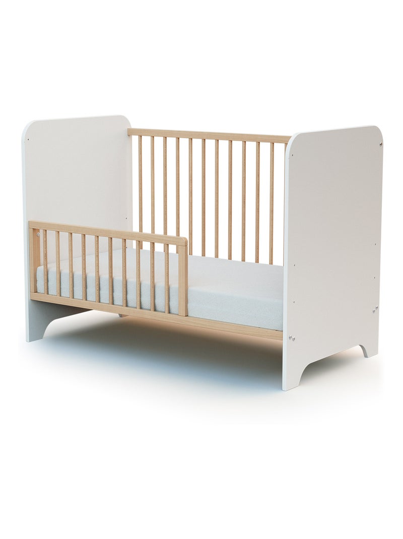AT4 - Sponda lettino bambini ESSENTIEL legno - Faggio verni - 119,6 x 4 x 32 cm Beige chiaro - Kiabi