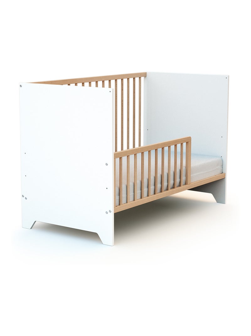 AT4 - Sponda lettino bambini ESSENTIEL legno - Faggio verni - 119,6 x 4 x 32 cm Beige chiaro - Kiabi