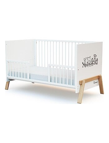 AT4 - Sponda lettino bambini SEREN legno - Bianco- 140 x 4 x 32 cm