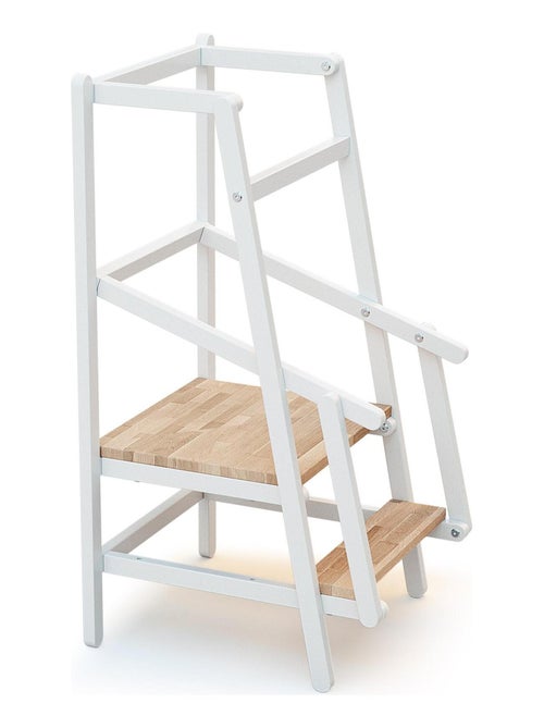 AT4 - Torre di osservazione bambini ESSENTIEL legno - Bianco/Faggio natural - 44 x 48,5 x 90 cm - Kiabi