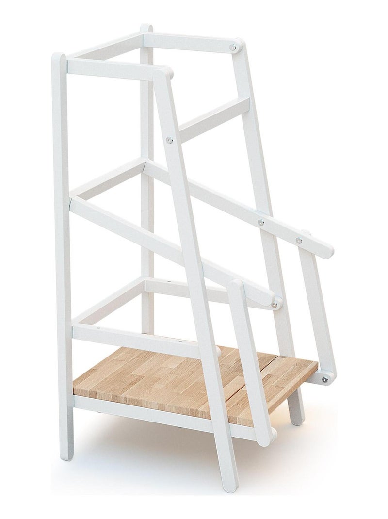 AT4 - Torre di osservazione bambini ESSENTIEL legno - Bianco/Faggio natural - 44 x 48,5 x 90 cm Beige/Bianco - Kiabi