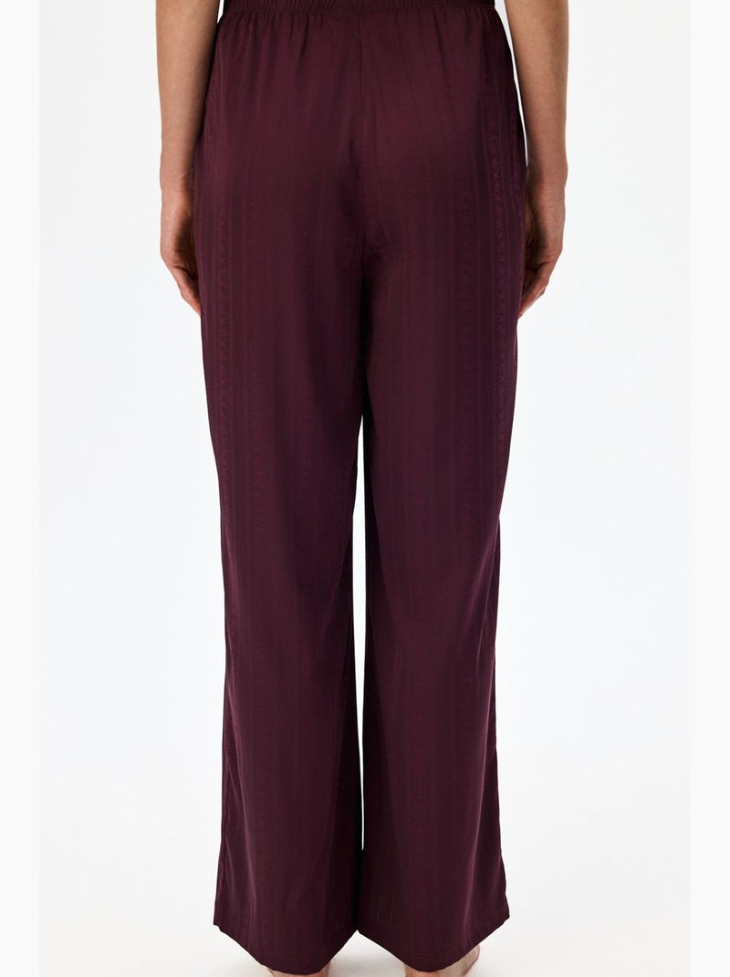 Aurora pantalone pigiama in raso fiorato penti Rosso bordeaux - Kiabi