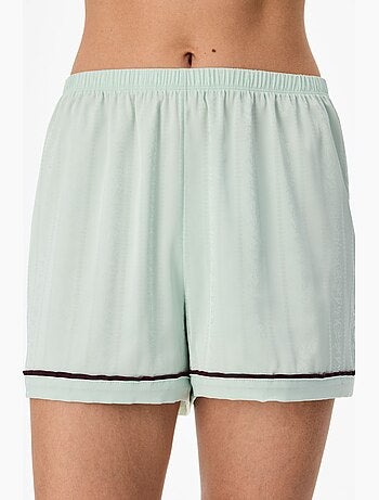 Aurora short da pigiama in raso con fiori penti