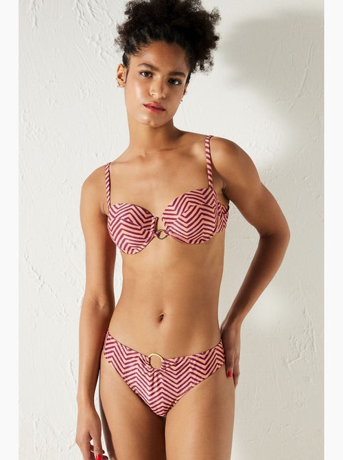 Aurora top bikini senza spalline con ferretto e motivo a righe penti - Kiabi