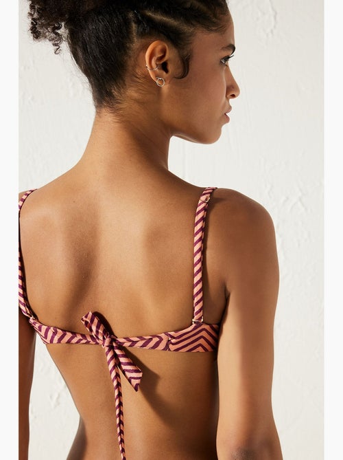 Aurora top bikini senza spalline con ferretto e motivo a righe penti - Kiabi