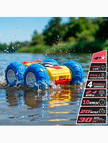Auto anfibia telecomandata 15x15x6 cm speed&go