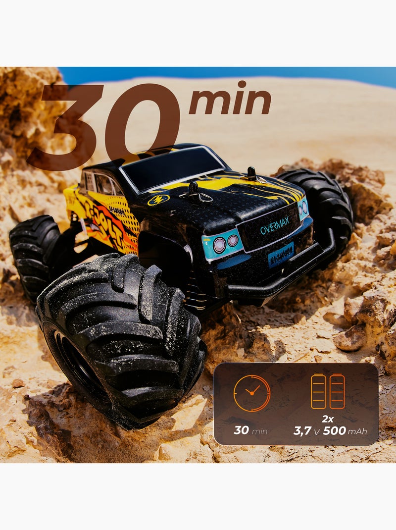 Auto radiocomandata OVERMAX X-Jolt - Fuoristrada - 20 km/h - 30 min - Scala 1:20 Giallo - Kiabi