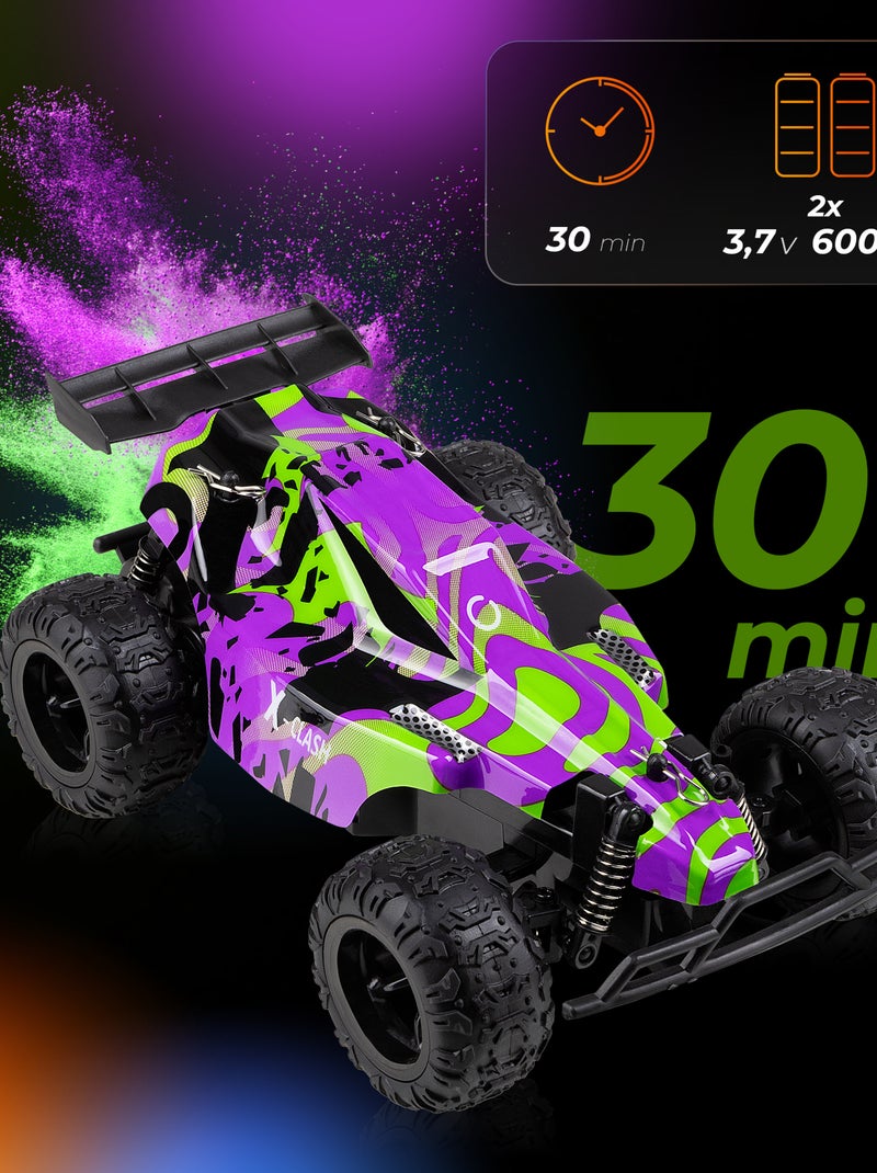 Auto telecomandata - OVERMAX - X-Clash - 2 x carrozzeria - Fuoristrada Nero Rosa - Kiabi