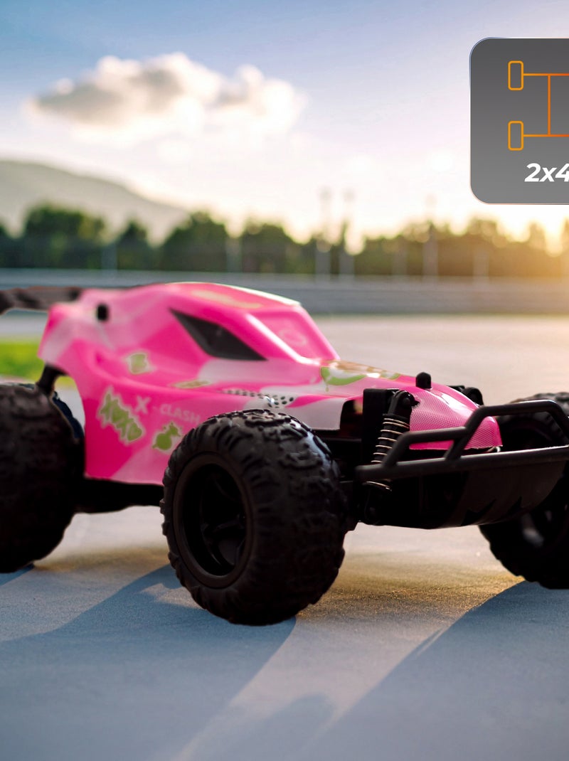 Auto telecomandata - OVERMAX - X-Clash - 2 x carrozzeria - Fuoristrada Nero Rosa - Kiabi