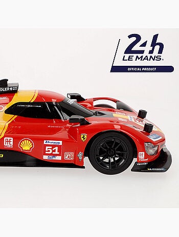 Auto telecomandata maisto ferrari 499p lmh (campione della 24h di le mans 2023) con luce 1:16
