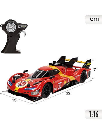 Auto telecomandata maisto ferrari 499p lmh (campione della 24h di le mans 2023) con luce 1:16