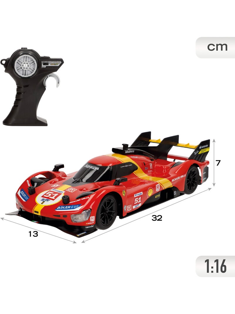 Auto telecomandata maisto ferrari 499p lmh (campione della 24h di le mans 2023) con luce 1:16 N/D - Kiabi