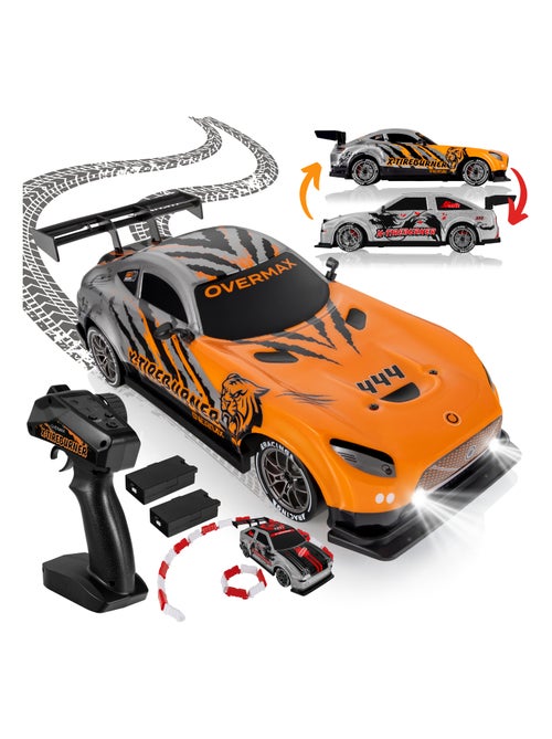 Auto telecomandata OVERMAX - X-Tireburner - 2 carrozzerie - Luci a LED - Durata della batteria 40 mi - Kiabi