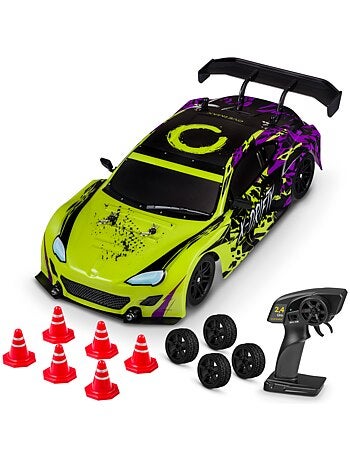 Auto telecomandata OVERMAX - X-Tireburner - 2 carrozzerie - Luci a LED - Durata della batteria 40 mi