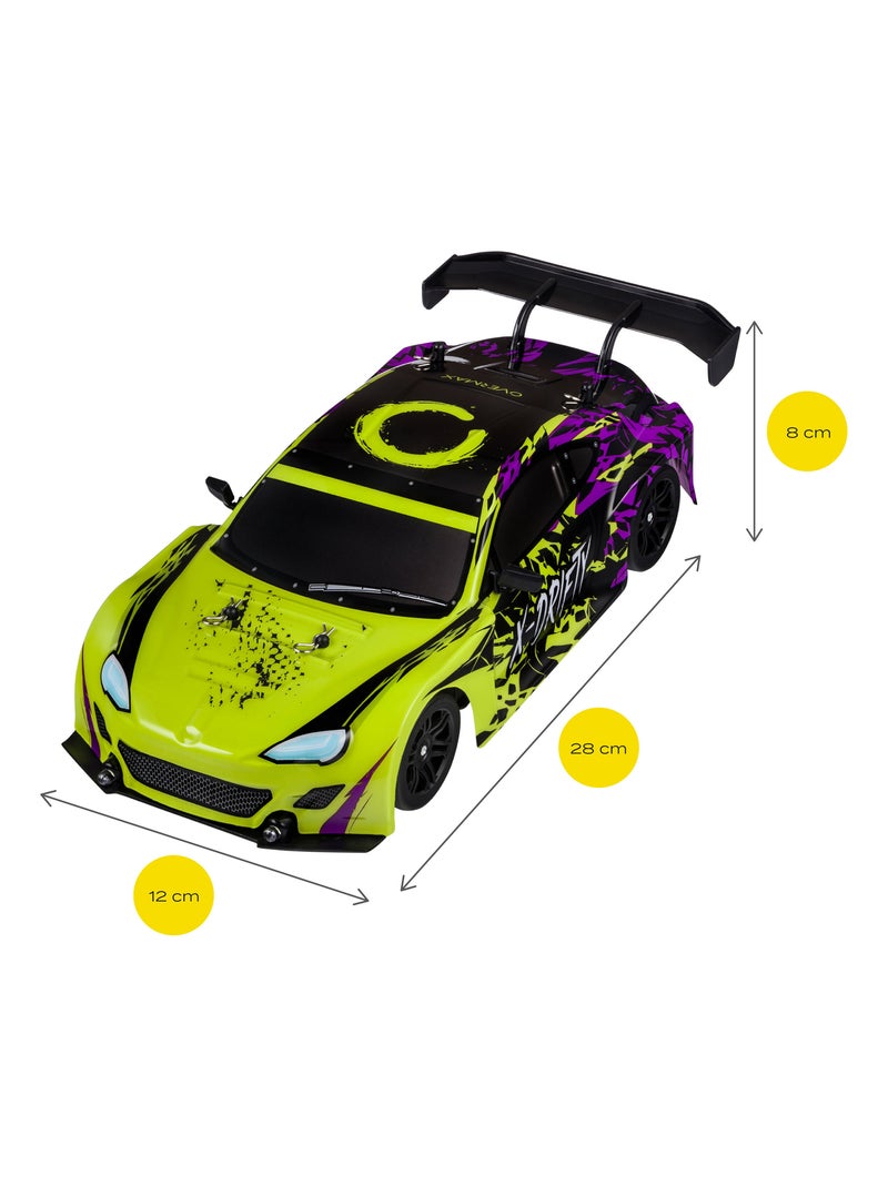 Auto telecomandata OVERMAX X-Drifty - 20 km/h - 4x4 - Luci a LED Nero Verde - Kiabi