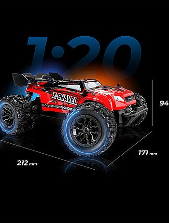 Auto telecomandata OVERMAX X-Strike - 30 km/h - Luci a LED - Trazione 4x4 - 20 min