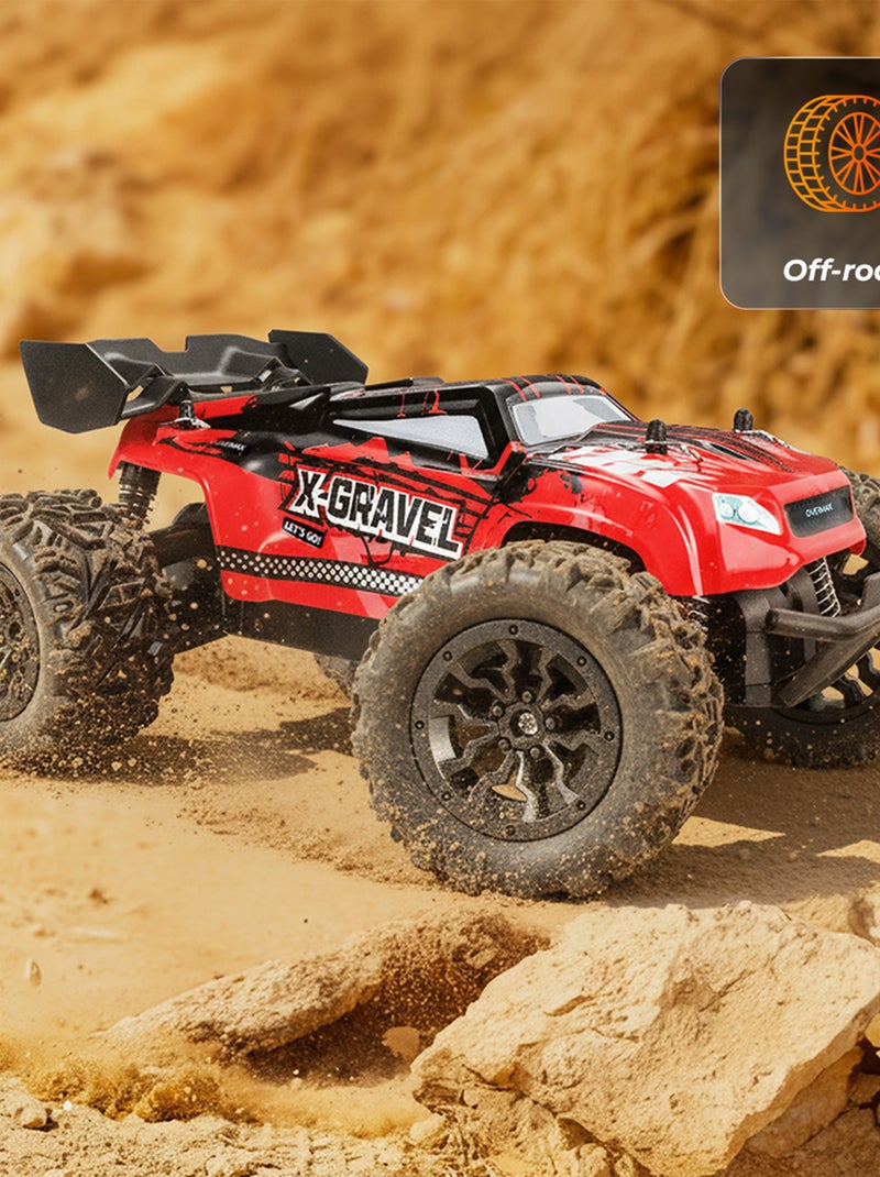 Auto telecomandata OVERMAX X-Gravel - 2 carrozzerie - Fuoristrada - 20 km/h - 30 min Nero/Verde/Rosso - Kiabi