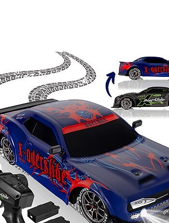 Auto telecomandata OVERMAX - X-Tireburner - 2 carrozzerie - Luci a LED - Durata della batteria 40 mi