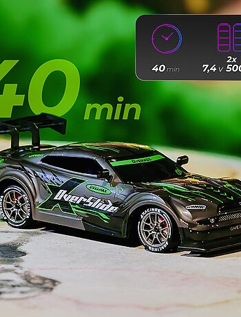 Auto telecomandata OVERMAX - X-Tireburner - 2 carrozzerie - Luci a LED - Durata della batteria 40 mi