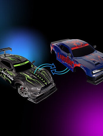Auto telecomandata OVERMAX - X-Tireburner - 2 carrozzerie - Luci a LED - Durata della batteria 40 mi